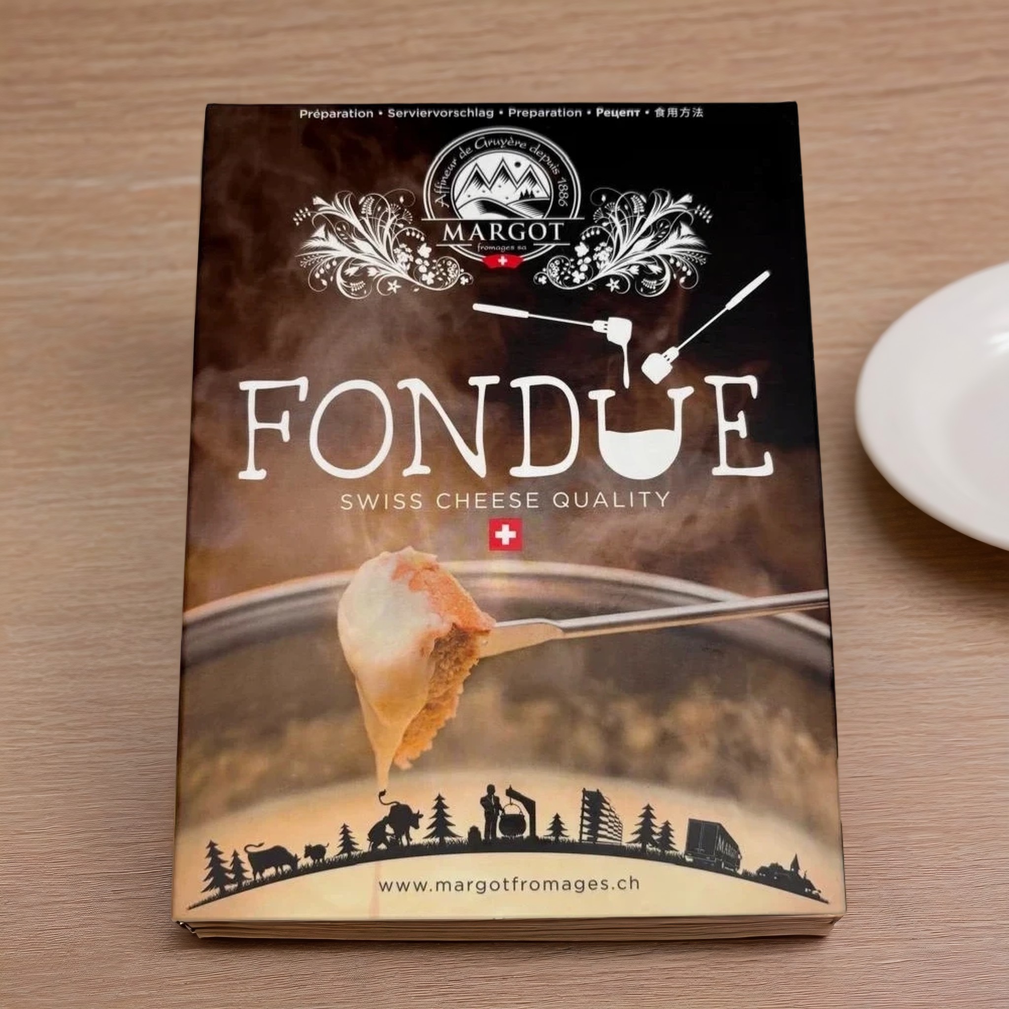 Фондю Margot Fromages,  ассорти тертых сыров для приготовления фондю, 400 г